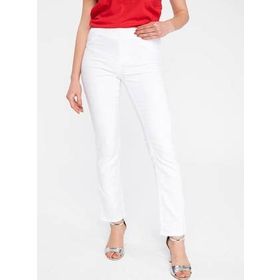 DeFacto Carmela Straight Fit Beyaz Kadın Pantolon