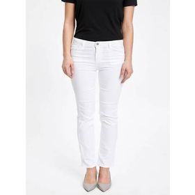 DeFacto Carmela Straight Fit Beyaz Kadın Pantolon