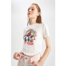 DeFacto Coool Fitted Baskılı Kısa Kollu Tişört