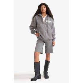 DeFacto D0965AX24SM Gri-GR449 Erkek Normal Bel Kısa Paça Gabardin Bermuda Şort