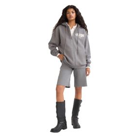 DeFacto D0965AX24SM Gri-GR449 Erkek Normal Bel Kısa Paça Gabardin Bermuda Şort