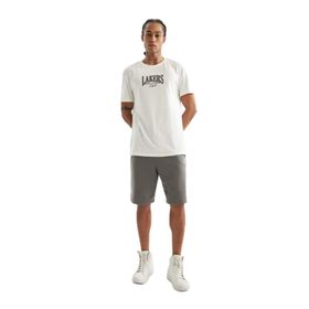 DeFacto D2752AX24AU Gri-GR211 Erkek NBA Los Angeles Lakers Kısa Paça Spor Şort