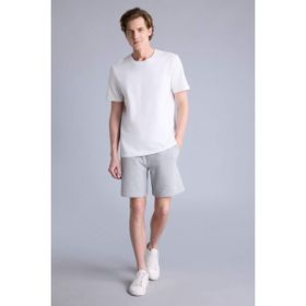 DeFacto D5103AX26SM Gri-GR210 Regular Fit Düz Paça Erkek Şort