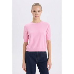 DeFacto D6272AX25SM PN82 Pembe Basic Triko Kadın Kazak