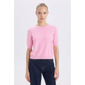 DeFacto D6272AX25SM PN82 Pembe Basic Triko Kadın Kazak