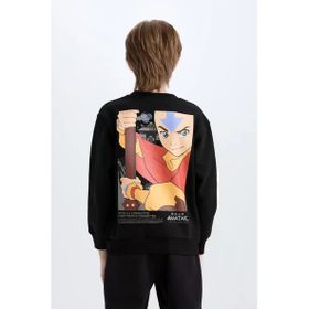DeFacto D6742A824WN Avatar The Last Airbender Baskılı Bisiklet Yaka Erkek Çocuk Sweatshirt
