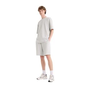 DeFacto E0442AX25SM Gri-GR447 Erkek Pamuk Regular Fit Düz Paça Şort