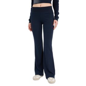DeFacto E0628AX26SP NV253 Lacivert Slim Fit Basic Flare Fit Ribana Kadın Pantolon