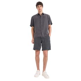 DeFacto E0804AX25SM Antrasit-AR104 ErkekRelax Fit Tencel Bermuda Şort