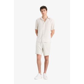 DeFacto E0804AX25SM Gri-GR503 Erkek Relax Fit Tencel Bermuda Şort