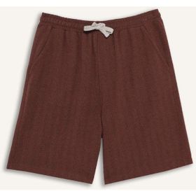 DeFacto E0807AX25SM Kahve-BN322 Erkek Regular Fit Jakarlı Bermuda Şort