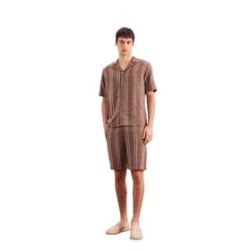 DeFacto E0809AX25SM Kahve-BN326 Erkek Regular Fit Jakarlı Bermuda Şort