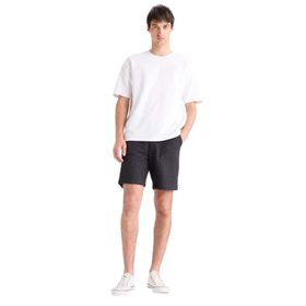DeFacto E1236AX25SM Antrasit-AR222 Erkek Relax Fit Beli Bağcıklı Bermuda Şort