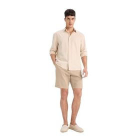 DeFacto E2234AX25SM Bej-BG406 Erkek Regular Fit Dokulu Bermuda Şort