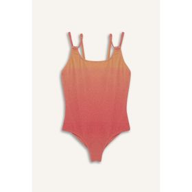 DeFacto E3538A825HS Degrade Baskılı Coral Kız Çocuk Mayo
