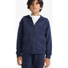 DeFacto E9575A825AU Basic Düz Kapüşonlu Fermuarlı Erkek Çocuk Sweatshirt