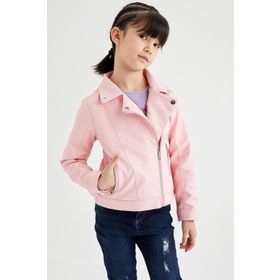 DeFacto E9703A6Z16SPBK27 Suni Deri Kız Çocuk Ceket