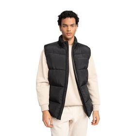 DeFacto Erkek Slim Fit Dik Yaka Yelek Yelek, Siyah, XXL Yelek