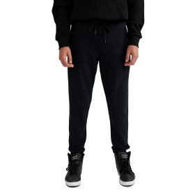 DeFacto Erkek Slim Fit Fermuar Cepli Esnek Paça Eşofman Altı, Siyah, L Pantolon