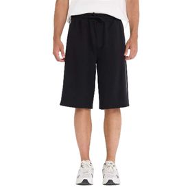 DeFacto F0185AX25SM Siyah-BK81 Erkek Pamuk Baggy Fit Beli Bağcıklı Düz Paça Şort