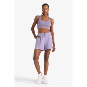 DeFacto F6898AX25SM Mor-PR315 Kadın Standart Fit Sporcu Kısa Paça Ribana Şort