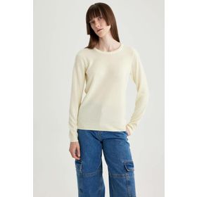 DeFacto F7091AZ23WNYL496 Regular Fit Bisiklet Yaka Bayan Kazak