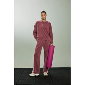Defacto F8360AX26SP BR252 Bordo Wide Leg Cepli Modal Kadın Eşofman Altı