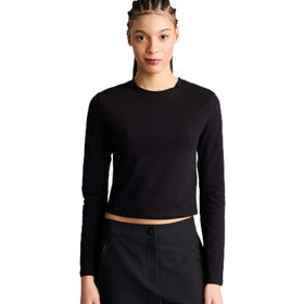 DeFacto F9087AX26SP BK81 Siyah Slim Fit Bisiklet Yaka Sporcu Uzun Kollu Kadın Tişört