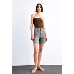 DeFacto F9553AX25SM İndigo-NM85 Kadın Regular Fit Jean Şort