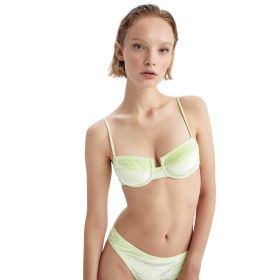 DeFacto Fall İn Love Regular Fit Kadife Yeşil Kadın Bikini