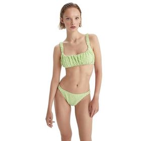 DeFacto Fall İn Love Regular Fit Kadife Yeşil Kadın Bikini