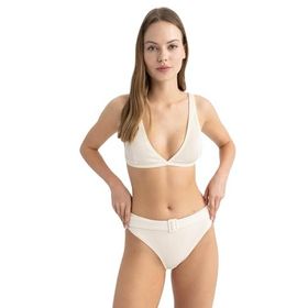 DeFacto Fall İn Love Regular Fit Kemerli Ekru Kadın Bikini