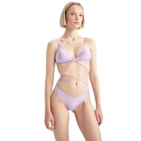 DeFacto Fall İn Love Regular Fit Mor Kadın Bikini