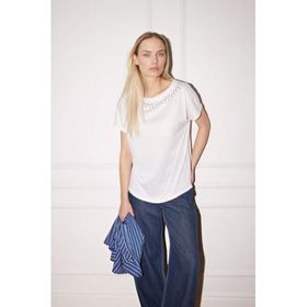 Defacto G3285AX26SP WT32 Beyaz Kadın T-Shirt