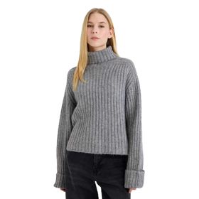 Defacto G5463AX25WN GR253 Gri Oversize Balıkçı Yaka Oversize Kadın Kazak