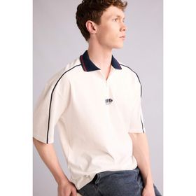 DeFacto G5812AX26SM Ekru Loose Fit Polo Erkek T-shirt