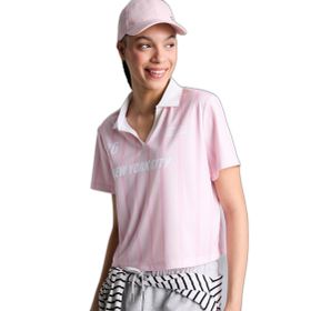 DeFacto G6230AX26SP PN633 Pembe Fit Crop Polo Yaka Sporcu Kısa Kollu Kadın Tişört