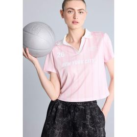 DeFacto G6230AX26SP PN633 Pembe Fit Crop Polo Yaka Sporcu Kısa Kollu Kadın Tişört