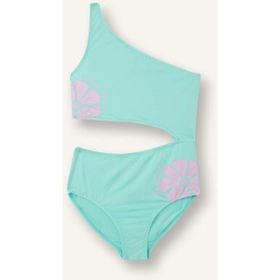 DeFacto G6775A826HS Çiçekli Nane Yeşili Kız Çocuk Mayo
