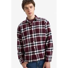 Defacto G7504AX26SP BR230 Bordo Boxy Fit Flanel Erkek Gömlek