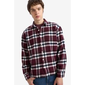 Defacto G7504AX26SP BR230 Bordo Boxy Fit Flanel Erkek Gömlek