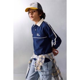 DeFacto G7777A826SP Oversize Baskılı Polo Erkek Çocuk Tişört