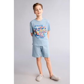 DeFacto G8826A826HS %100 Pamuk Baskılı Erkek Bebek 2'li Pijama Takımı