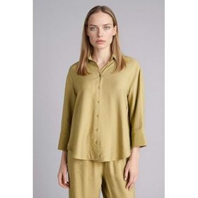 DeFacto H0099AX26SP KH473 Haki Regular Fit Uzun Kollu Kadın Gömlek