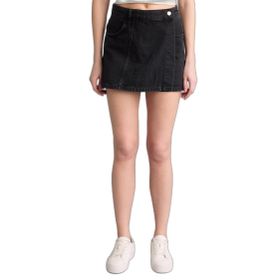 DeFacto H0633AX26SM Siyah-NM40 Kadın Normal Bel Jean Şort