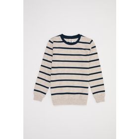 DeFacto H5951A617WNER105 Çizgili Yazı Baskılı Erkek Çocuk Sweatshirt