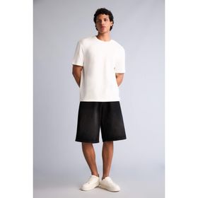 DeFacto H6279AX26SP Siyah Erkek Baggy Fit Bermuda Şort