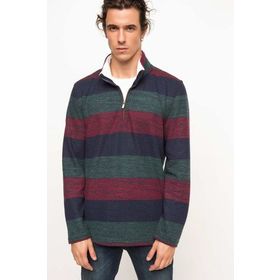 DeFacto H6992AZ.17CW.GN164 Erkek Çizgili Sweatshirt