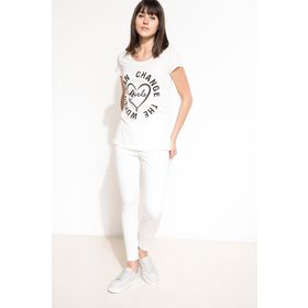 Defacto I1127AZ18SPWT34 Baskılı Kadın T-Shirt