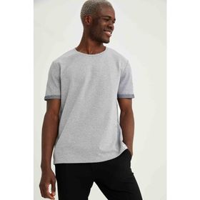Defacto I5699AZ18SPKH64 Basic Bisiklet Yaka Slim Fit Erkek T-Shirt
